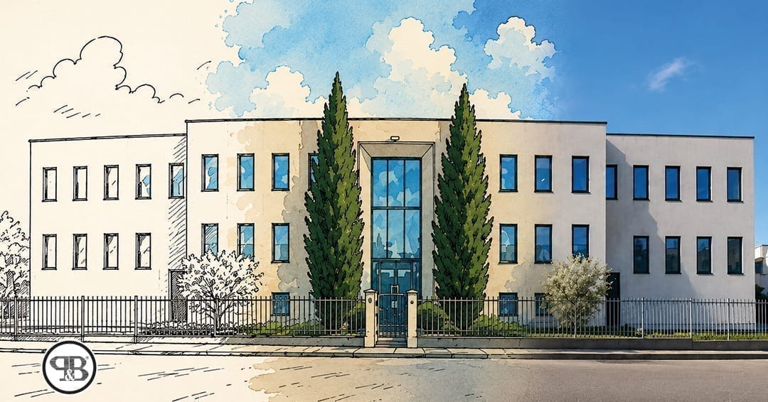 La sede P&B illustrata
